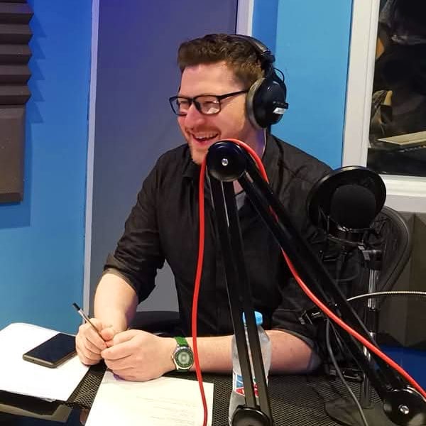 Matt Goddard on air Matt Goddard on air